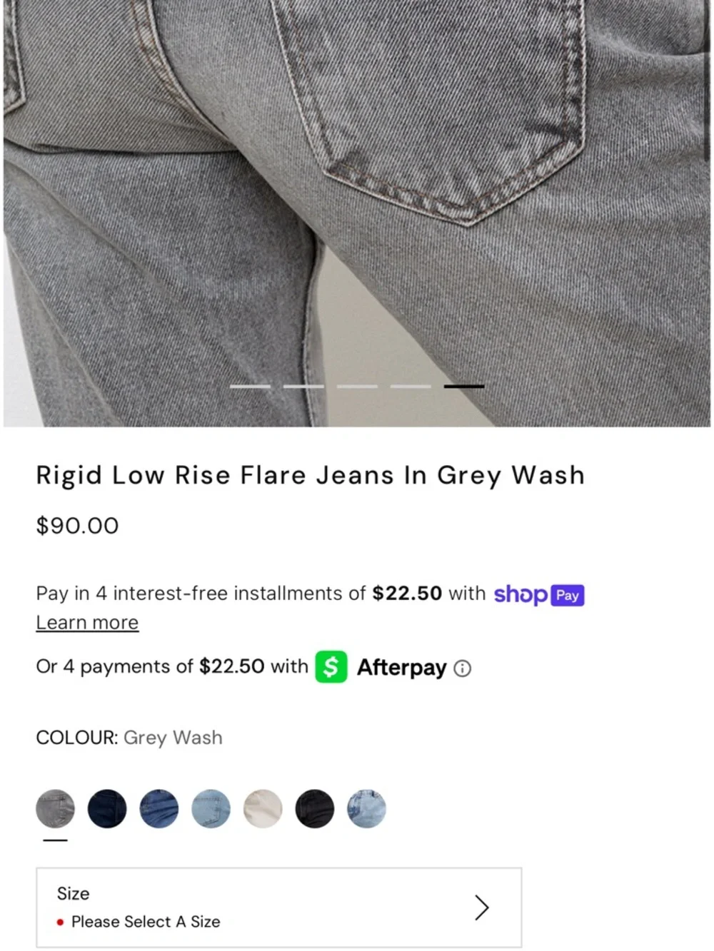 Motel Rocks Grey Boot-Cut Jeans - Picture 9 of 10